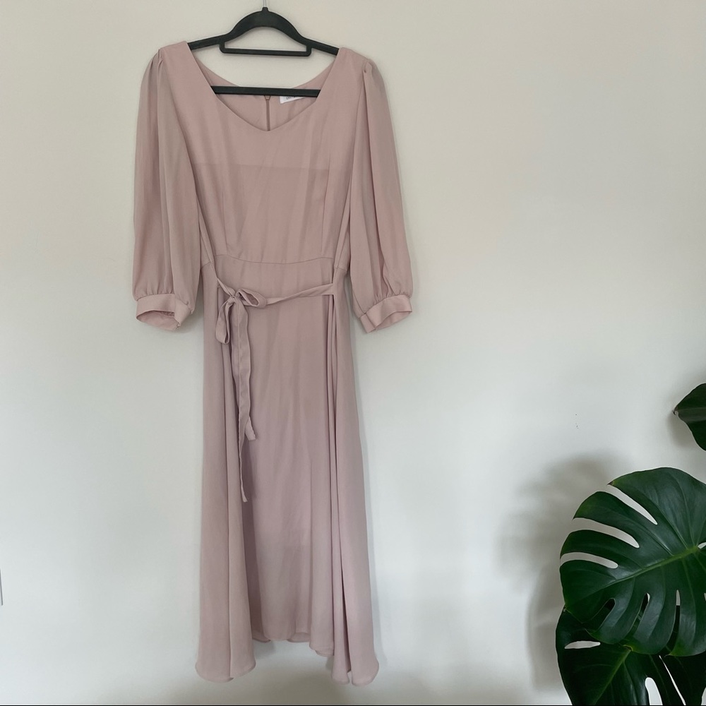 Chiffon flare Soft Pink Dress